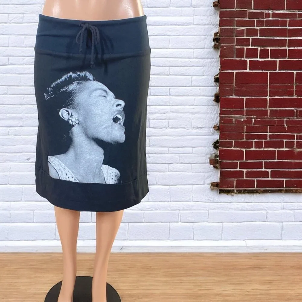 NWOT Billie Holiday Singing Skirt Black Size Small - Picture 6 of 8